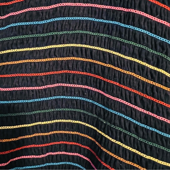 Modcloth Plus Size Rainbow Stripe Smocked Ruffle Tank Size 4X - Picture 5 of 5